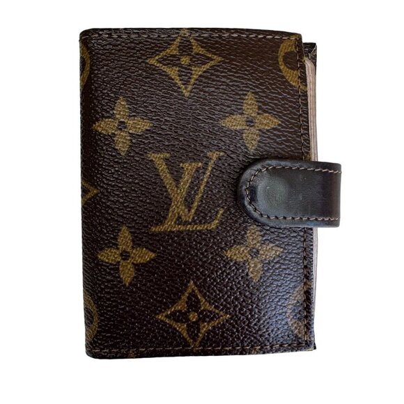 Louis Vuitton Monogram Canvas Vintage Card Holder Wallet Photo Album Snap Closur - Picture 1 of 8